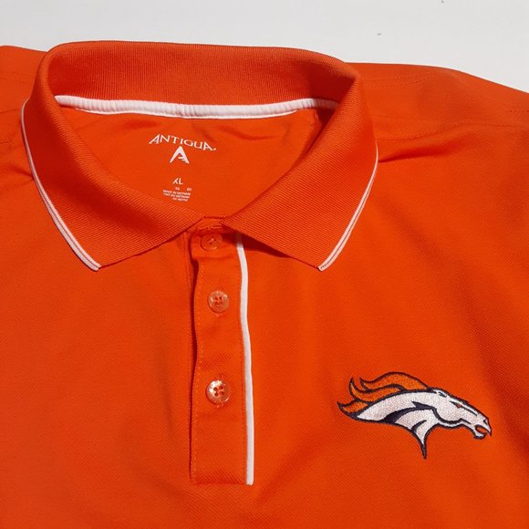 Antiqua Men's Denver Bronco's Polo Shirt in Size XL - Picture 4 of 6